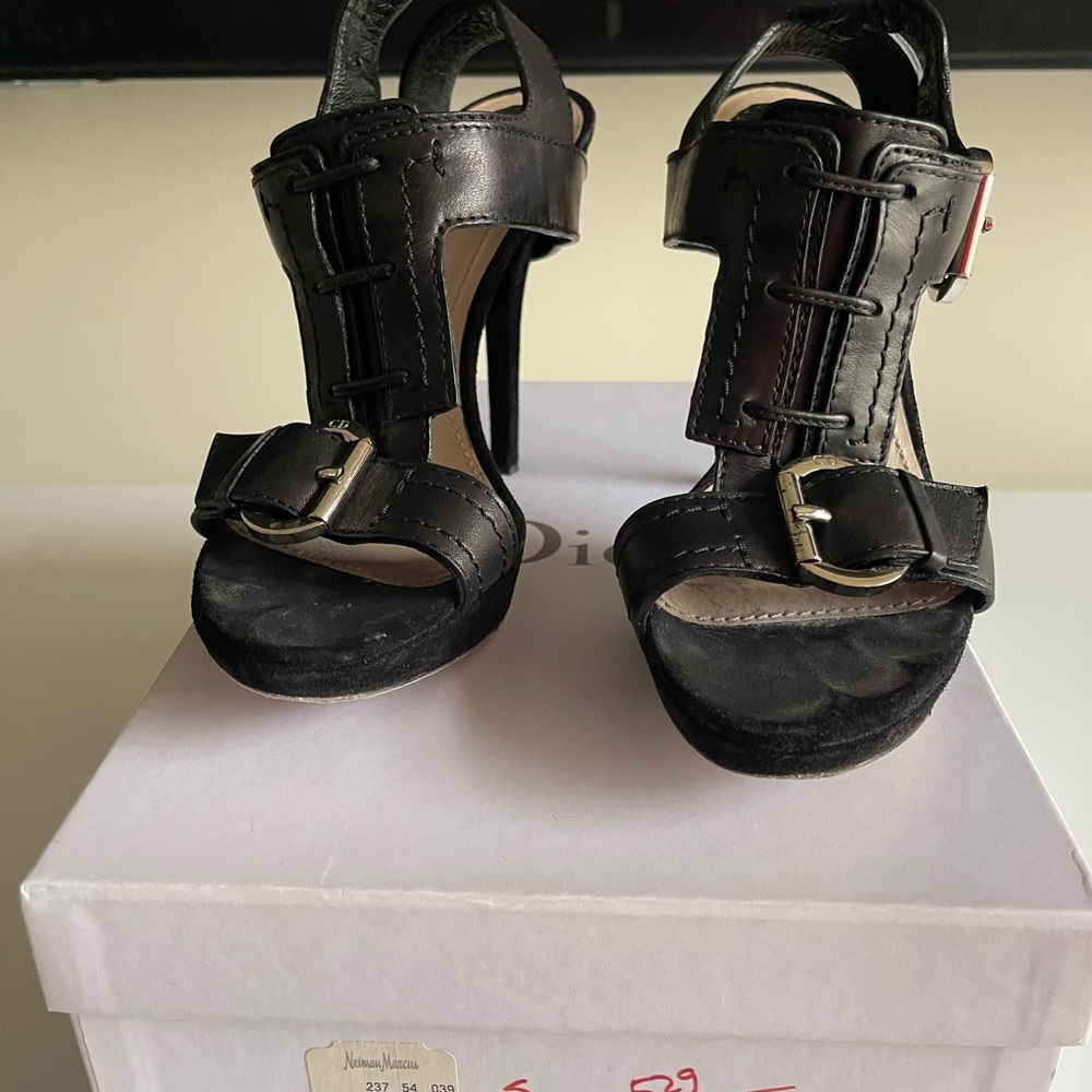 Christian Dior T strap sandals